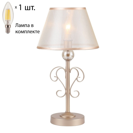 Настольная лампа с лампочкой Favourite Teneritas 2553-1T+Lamps E14 Свеча 