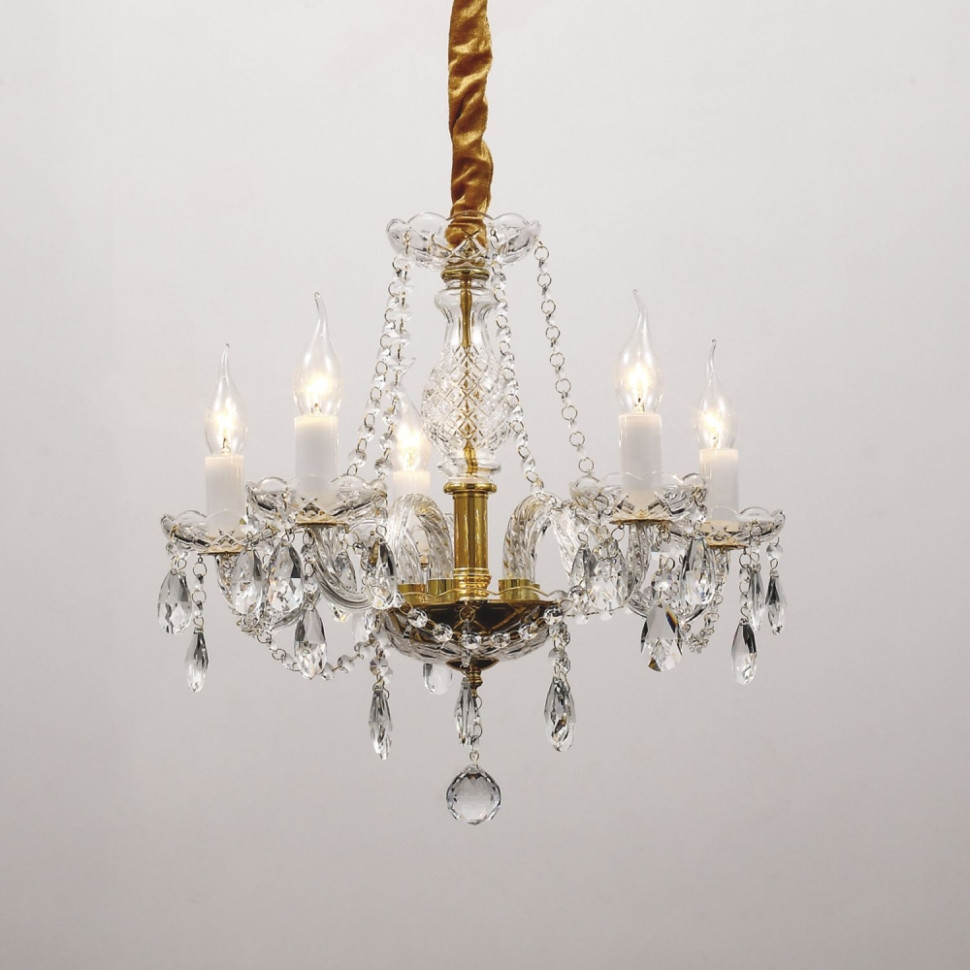 Люстра с лампочками Favourite Monreal 1735-5P+Lamps, цвет золото 1735-5P+Lamps - фото 2