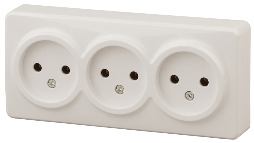 Розетка ЭРА  3х2P 16A 250V 11-2207-02 169521
