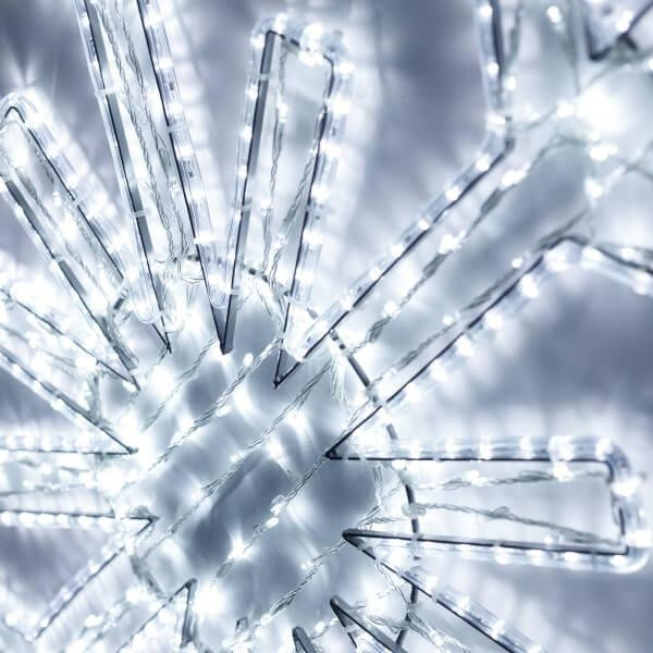 Светодиодная фигура Снежинка холодный свет Ardecoled ARD-Snowflake-M11-1250x1200-604Led White (34260), цвет белый - фото 3