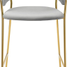 Стул полубарный Turin серый с золотыми ножками Bradex Home 761750