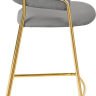 Стул полубарный Turin серый с золотыми ножками Bradex Home 761750