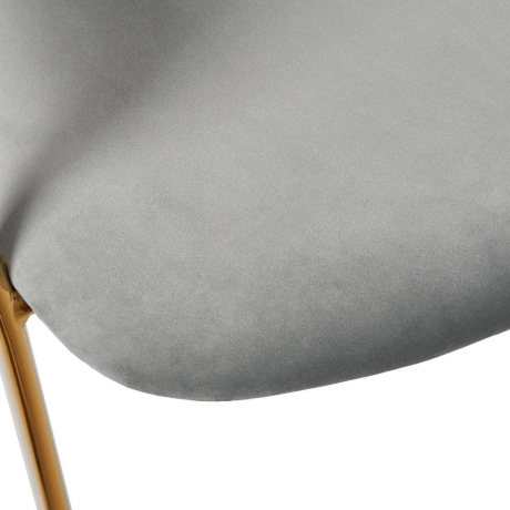 Стул полубарный Turin серый с золотыми ножками Bradex Home 761750