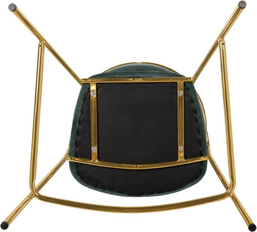 Стул полубарный Turin серый с золотыми ножками Bradex Home 761750