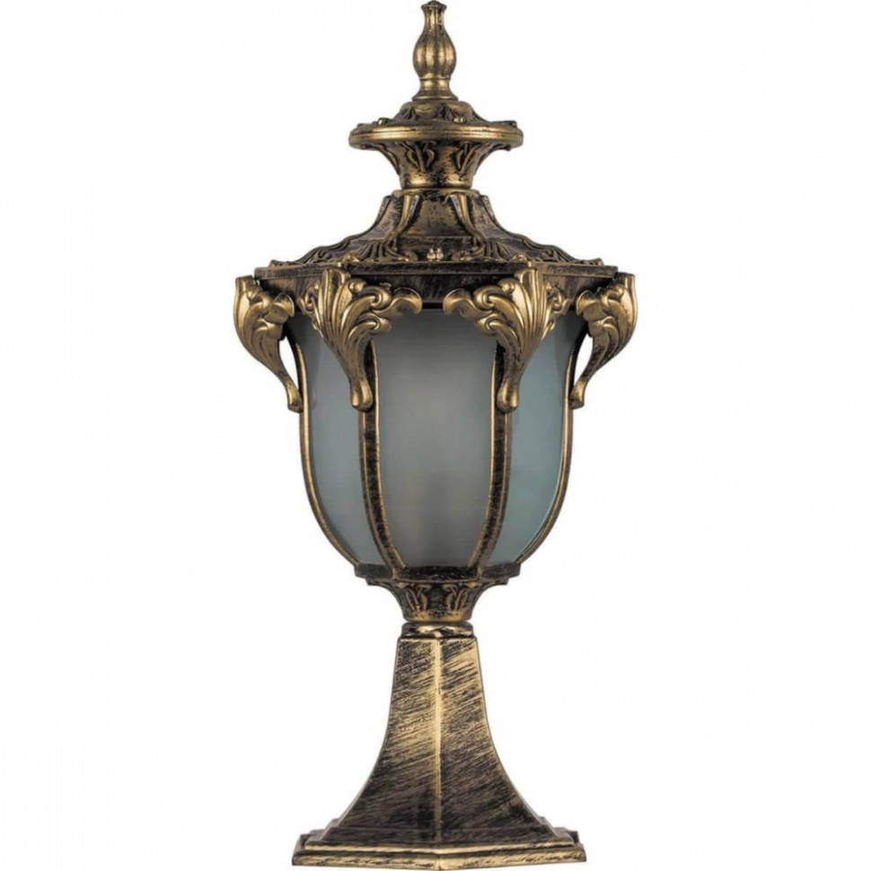 Садово-парковый светильник на постамент Флоренция Feron PL4043 (11423), цвет черное золото - фото 1