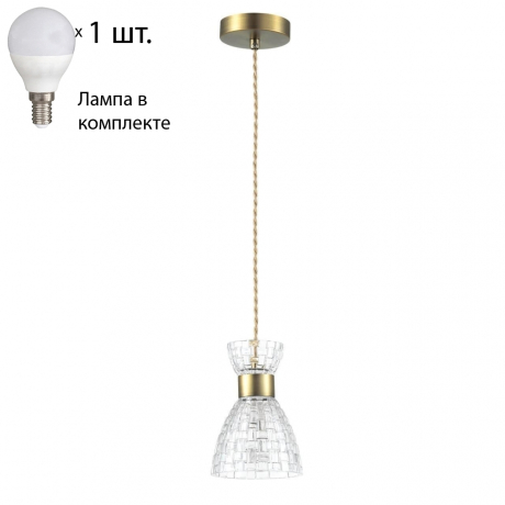 Подвесной светильник с лампочкой Lumion Jackie 3704/1+Lamps E14 P45 