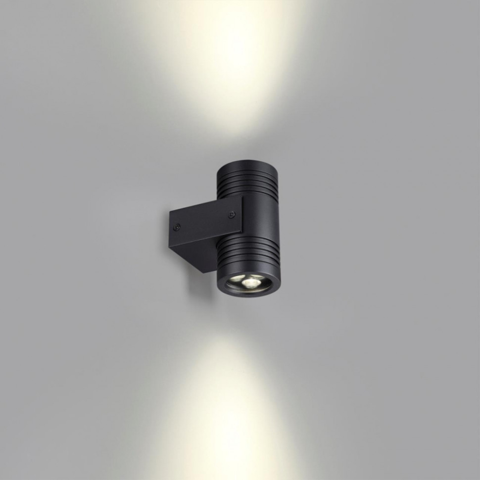 Уличный настенный светодиодный светильник Odeon Light Nature Stima 6648/12WL, цвет черный 6648/12WL - фото 3