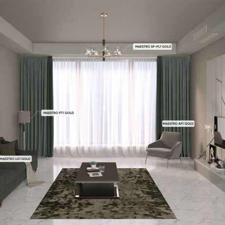 Подвесная люстра с лампочками CRYSTAL LUX Maestro SP-PL7 Gold+Lamps 