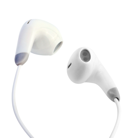 ERGOLUX ELX-WHP01-C01 (Наушники вкладыши с микрофоном проводные, 3.5мм, 1,2м, Белые, Коробка) (15281)