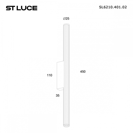Настенный светодиодный светильник ST Luce Lilt SL6210.401.02 
