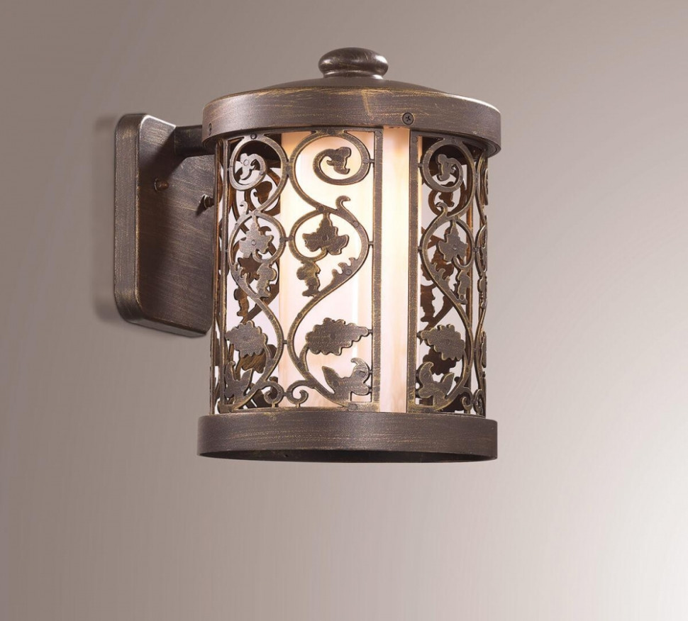 Настенный уличный светильник со светодиодной лампочкой E27, комплект от Lustrof. №11844-624425, цвет коричневый - фото 3