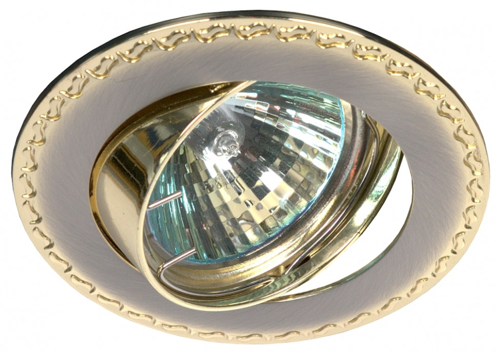 Точечный встраиваемый литой поворотный светильник Эра KL23 А SN/G C0043715, цвет золото - фото 1
