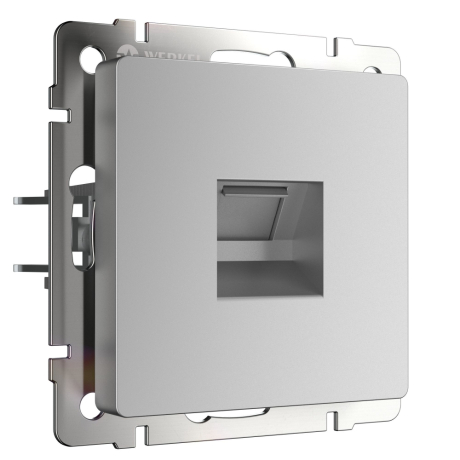 Розетка Ethernet RJ-45 (серебряный) Werkel W1181006