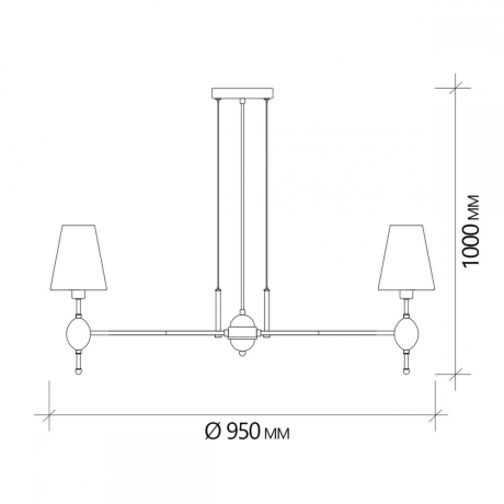 Подвесная люстра Escada Elegy 2106/10S Nickel