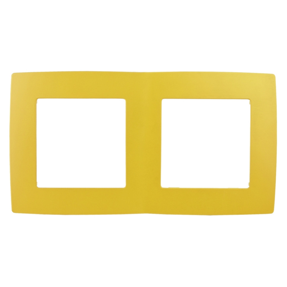 Рамка на 2 поста (желтый) Эра 12-5002-21 (Б0019395) - фото 1