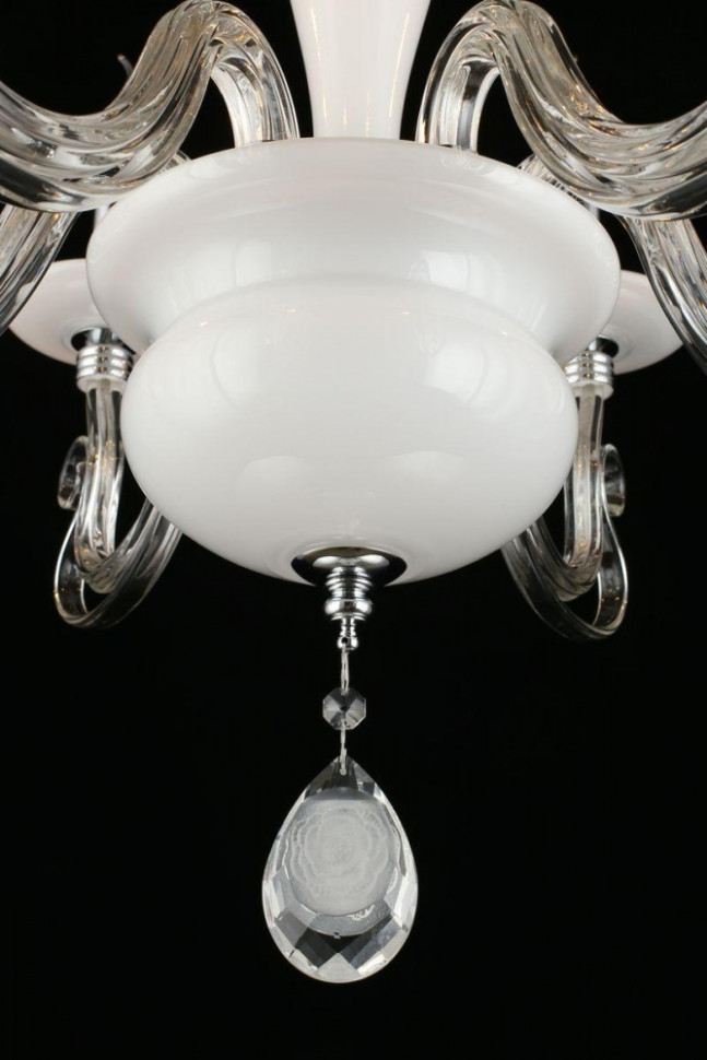 Люстра подвесная со светодиодными лампочками E14, комплект от Lustrof. №259954-657189, цвет белый - фото 3