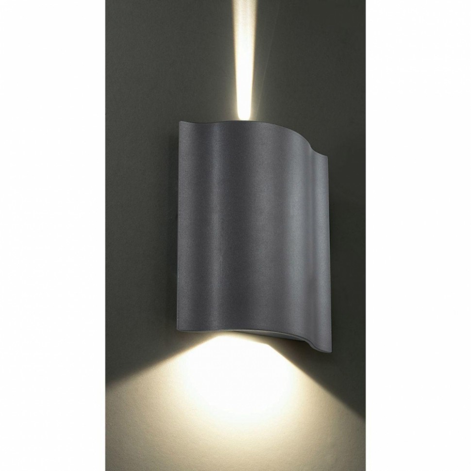 357415 Уличный настенный светодиодный светильник Novotech Kaimas, цвет серый - фото 2