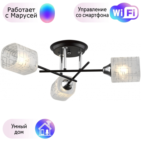 Потолочная люстра Velante с поддержкой Маруся 703-127-03-М 