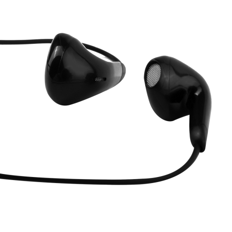 ERGOLUX ELX-WHP01-C02 (Наушники вкладыши с микрофоном проводные, 3.5мм, 1,2м, Черные, Коробка) (15282)