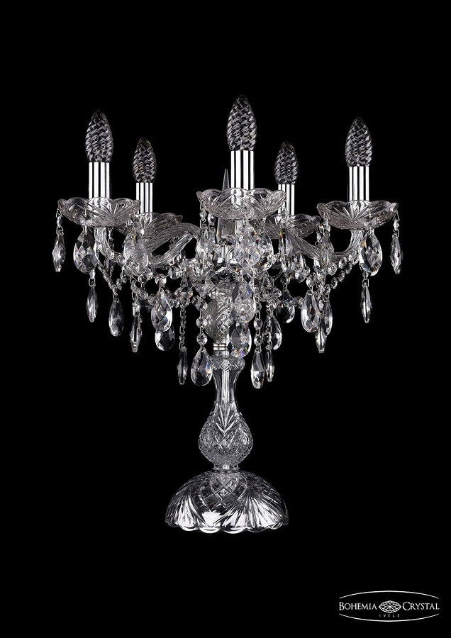 1415L/5/141-47/Ni Настольная лампа Bohemia Ivele Crystal, цвет никель
