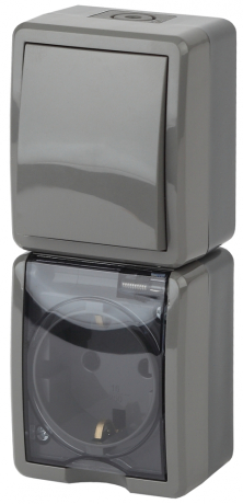 Блок розетка-выключатель ЭРА  IP54 16A 250V 11-7407-03 169571