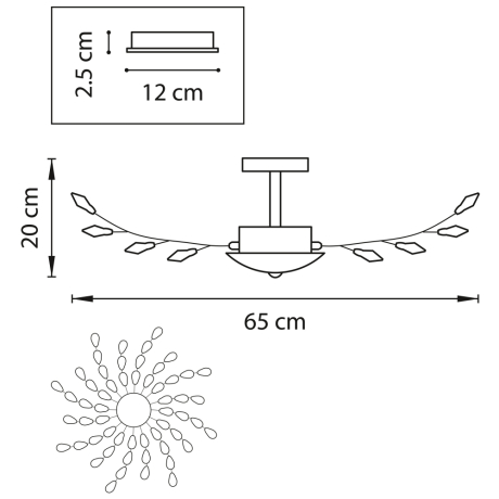 Потолочная люстра Lightstar с поддержкой Маруся Isabelle 791184 