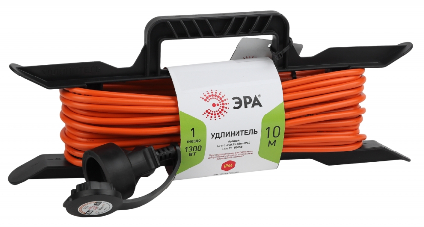 Удлинитель силовой ЭРА -1-2x0.75-10m-IP44 241379