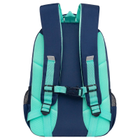 Нарушена упаковка!  <796753> Рюкзак GRIZZLY школьный, анатомическая спинка, 2 отделения, для девочек, "AZURE", 40х25х13 см, RG-564-4/1 (274197)