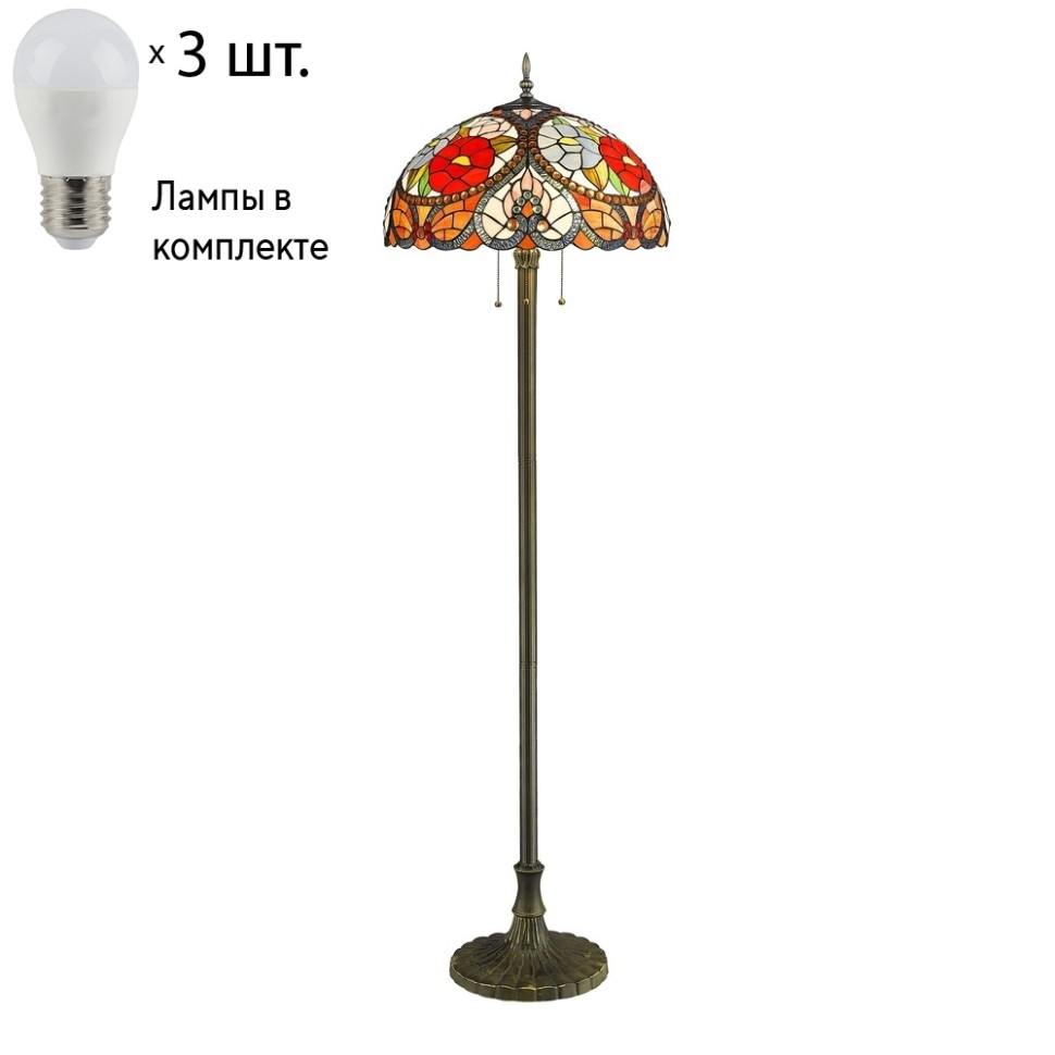 Торшер с лампочками Velante 827-805-03+Lamps E27 P45