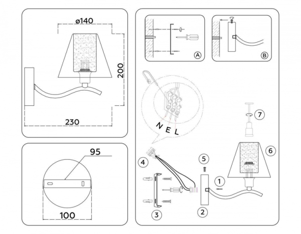Бра Ambrella Light High Light Modern LH57095 