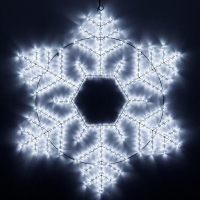 Светодиодная фигура Снежинка холодный свет Ardecoled ARD-Snowflake-M10-1000x900-576Led White (34258)