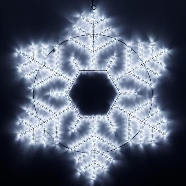 Светодиодная фигура Снежинка холодный свет Ardecoled ARD-Snowflake-M10-1000x900-576Led White 34258 21507₽
