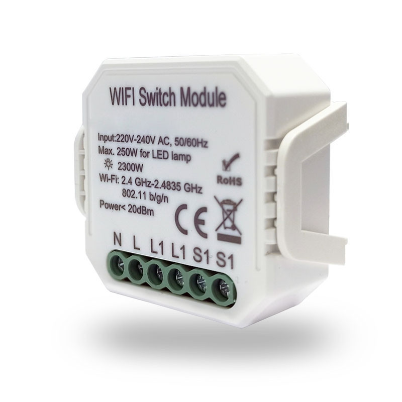 Wi-Fi реле 1 канал 250W Denkirs RL1001-SM, цвет белый