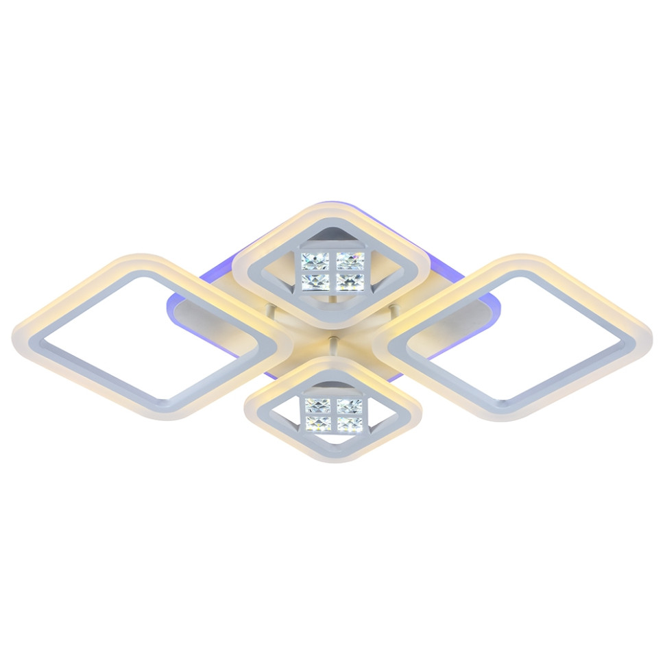 Светодиодная потолочная люстра с пультом ДУ и диммером Profit Light 18024/2+2 WHT потолочная светодиодная люстра citilux паркер смарт cl225a245e