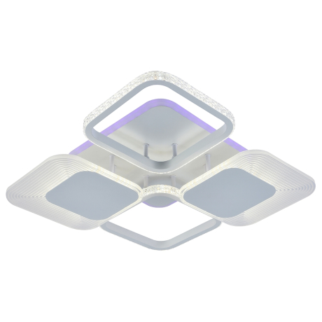 Потолочный диммируемый светильник с пультом ДУ Profit Light 5886/4A WHT 72W+6,5W RGB 