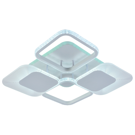 Потолочный диммируемый светильник с пультом ДУ Profit Light 5886/4A WHT 72W+6,5W RGB 