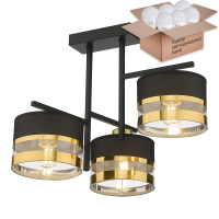 Потолочный светильник с лампочками Velante 294-307-03+Lamps E27 P45