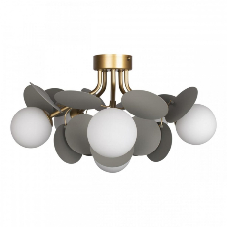 Люстра потолочная с Led лампочками в комплекте LOFT IT 10008/6C Grey+Lamps 