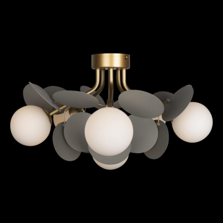 Люстра потолочная с Led лампочками в комплекте LOFT IT 10008/6C Grey+Lamps 