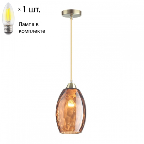 Подвесной светильник Lumion Sapphire с лампочкой 4485/1+Lamps E27 Свеча 