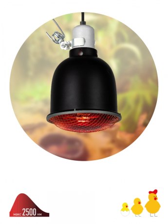 Светильник для террариумов и брудеров ЭРА FITO-E27-SHADE с защитной решеткой Б0053286 