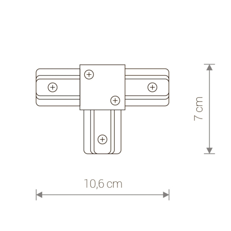 Соединитель T-образный для треков Nowodvorski Profile 9186 