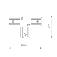 Соединитель Т-образный для однофазного шинопровода Nowodvorski Profile 9186