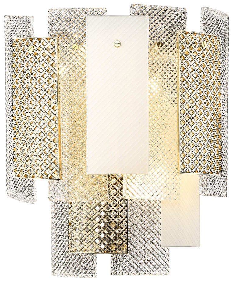 Бра, со светодиодными лампочками, комплект от Lustrof. 309980-623631, цвет золото
