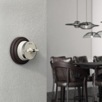 Выключатель одноклавишный с корпусом Werkel Vintage (слоновая кость матовый/хром) W5812055