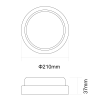 Ultraflash LBF-0804 C01 (Св-к LED влагозащищённый, 24 Вт, IP65, 220В, 4000К, круг) (15340)