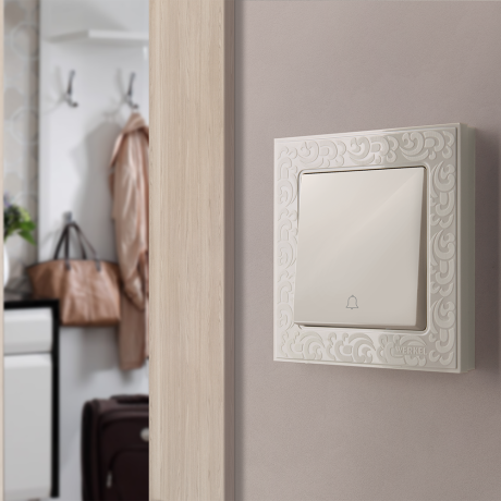 Кнопка звонка без рамки Werkel слоновая кость W1114503