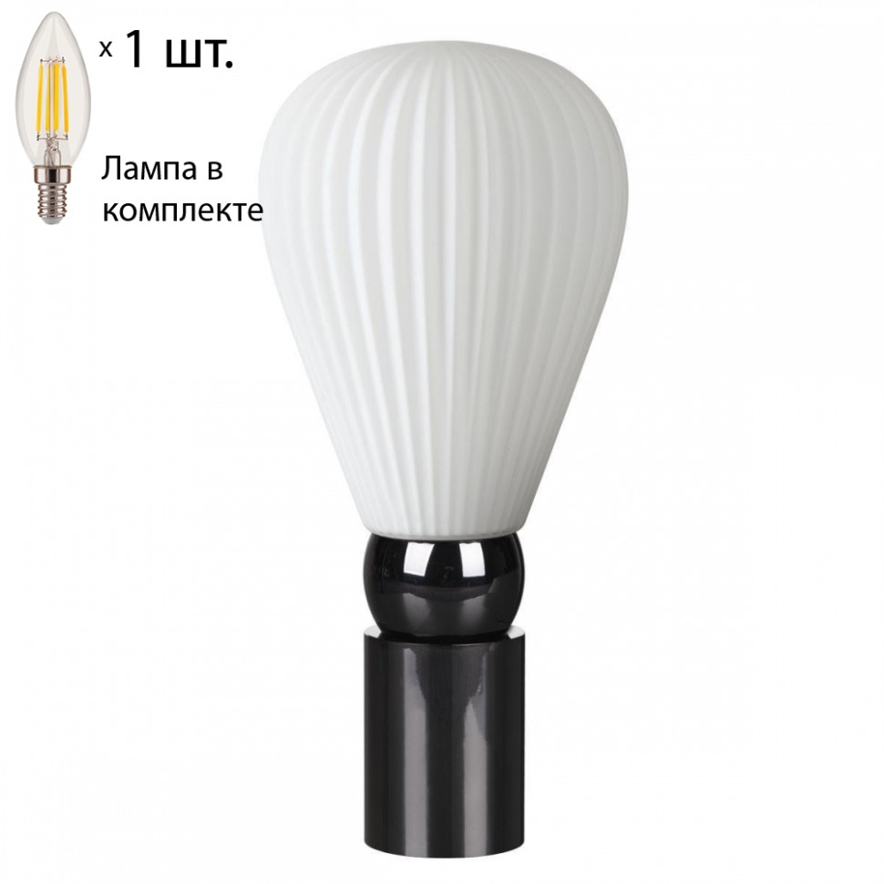 Настольная лампа с лампочкой Odeon 5418/1T+Lamps настольная лампа odeon light classic 4855 1t
