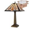 Настольная лампа с лампочкой Velante Тиффани 846-804-01+Lamps E27 P45 