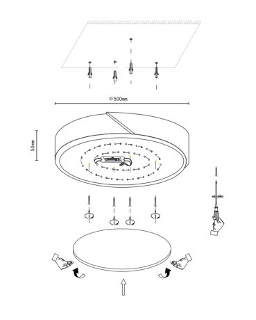 Накладной светильник Velante Velante 445-047-01 